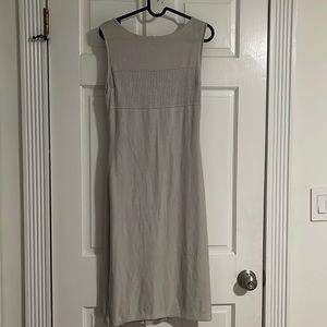 St John Couture Knit Gray Midi Dress